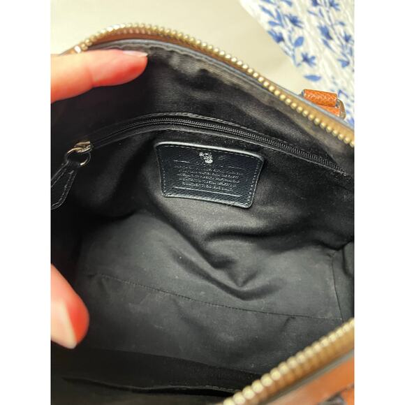 Coach Brown Mini Bag Pebbled Leather Charm - Picture 9 of 12